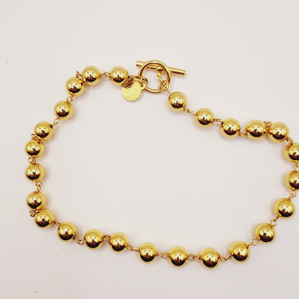 Anne Koplik Designs ADK Gold Ball Chain  Choker Necklace